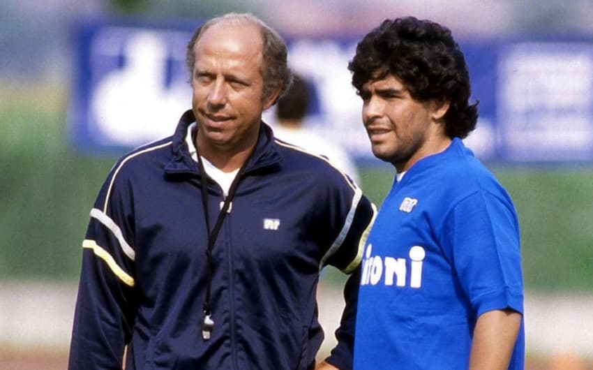Ottavio Bianchi e Maradona - Napoli