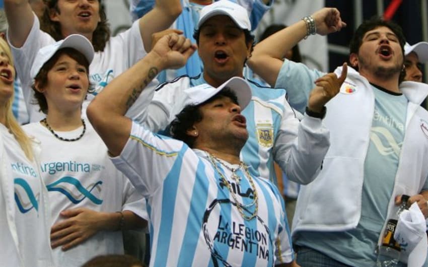 Diego Armando Maradona durante confronto da Davis em 2016