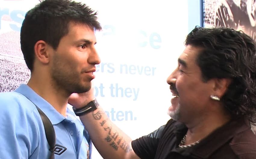 Agüero e Maradona