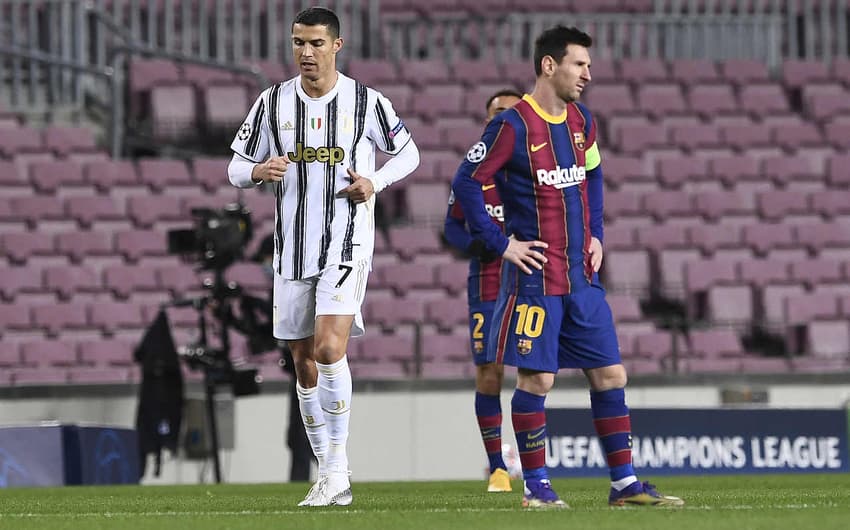 Barcelona x Juventus - Messi e Cristiano Ronaldo