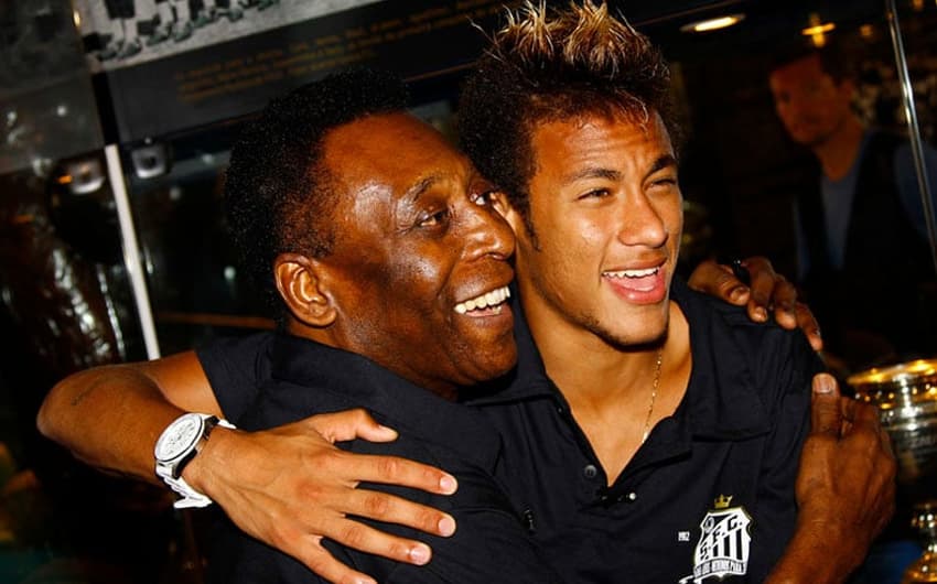 Pelé e Neymar - Santos