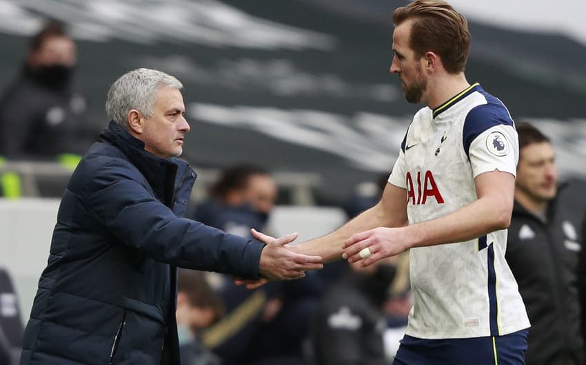 José Mourinho e Harry Kane - Tottenham