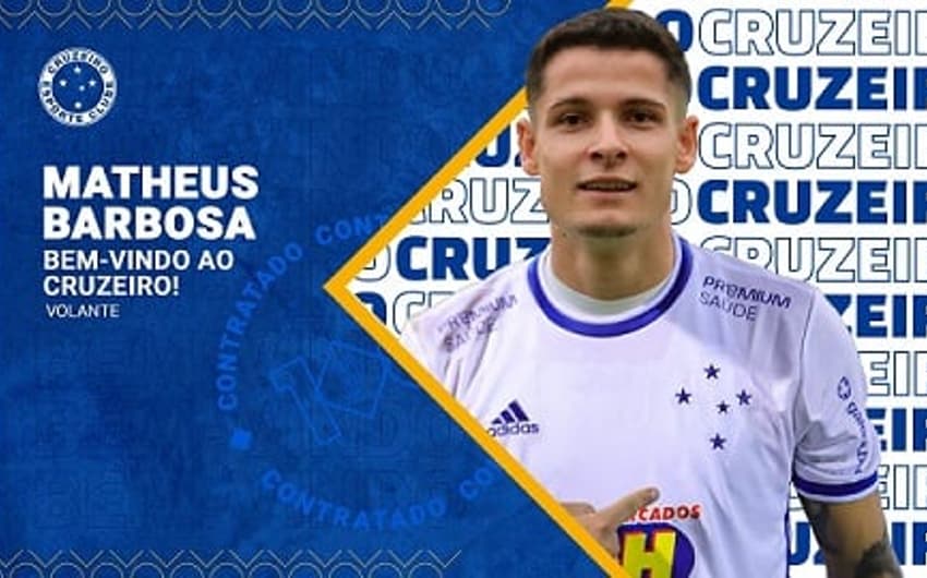 Matheus Barbosa fica no Cruzeiro oor empréstimo até o fim deste ano