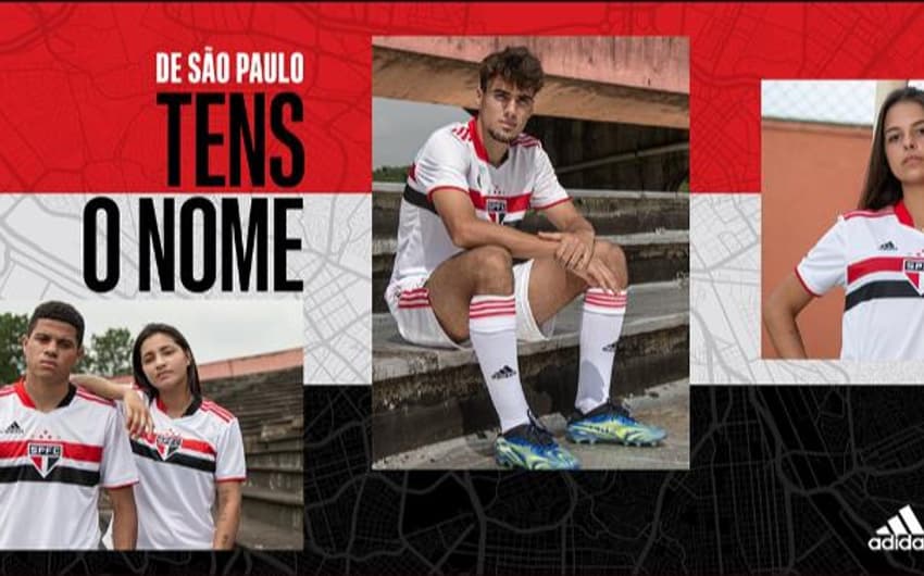 Anúncio do novo uniforme do São Paulo