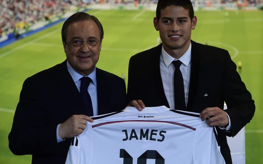 James Rodríguez e Florentino Pérez - Real Madrid