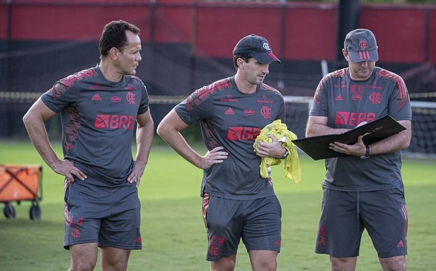 Rogério Ceni e Charles Hembert - Treino do Flamengo