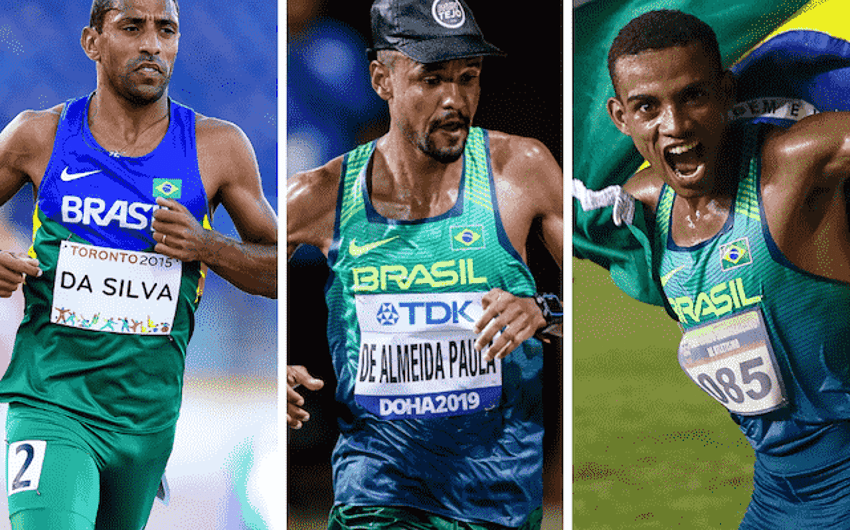 Daniel Chaves, Paulo Roberto de Almeida Paula e Daniel Ferreira do Nascimento representarão o Brasil na maratona olímpica. (Divulgação)