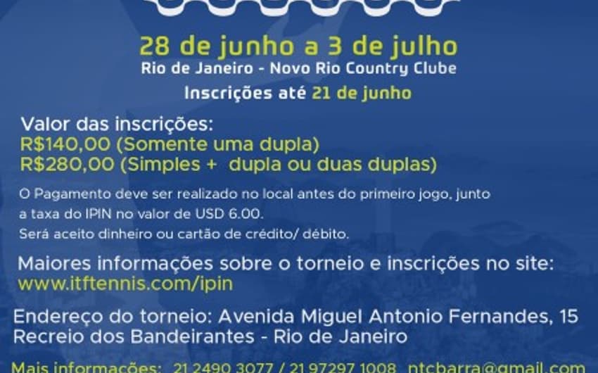 Cartaz torneio Rio de Janeiro
