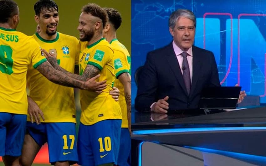 jogadores da Seleção Brasileira e Jornal Nacional.