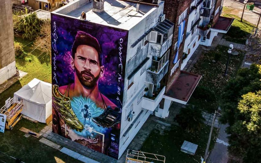 Mural de Messi em Rosário