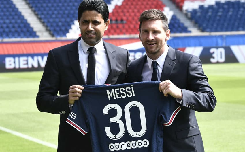 Apresentação de Messi no PSG - Nasser Al-Khelaïfi, presidente do PSG