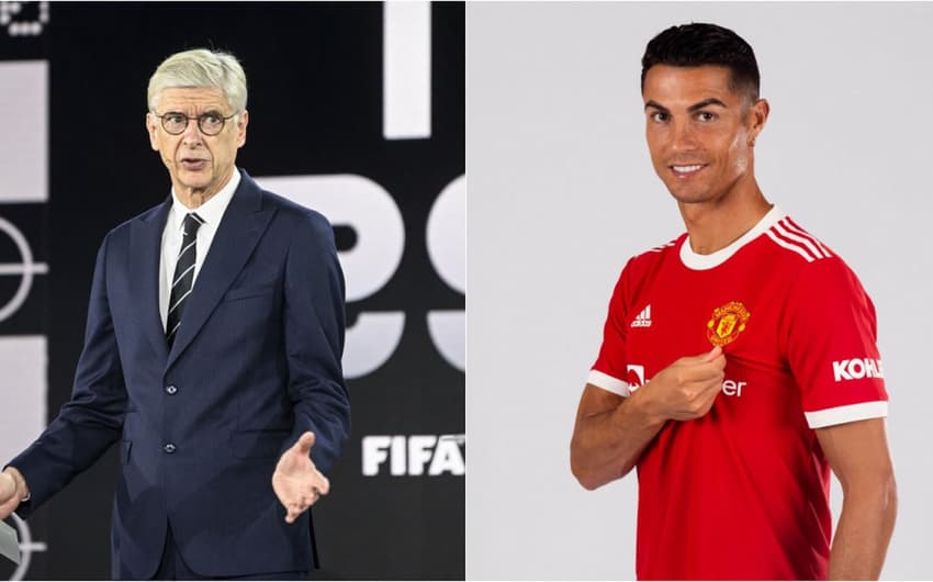 Montagem - Arsène Wenger e Cristiano Ronaldo