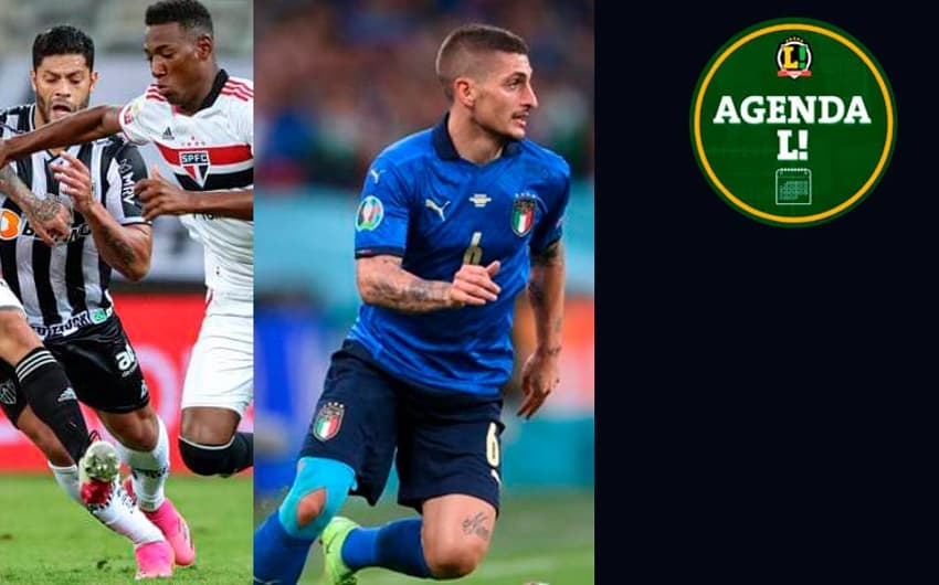 Atlético-MG no Brasileirão 2021 e seleção da Itália jogando a Nations League em 2021