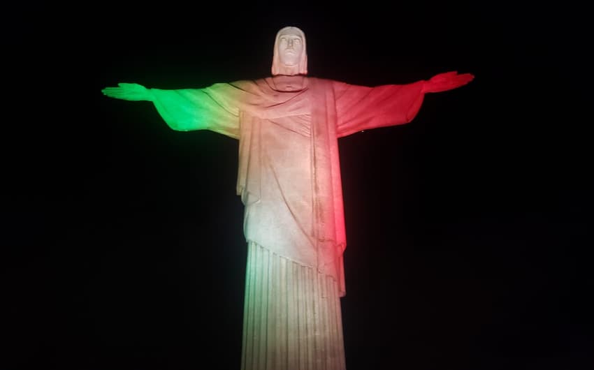 Cristo Redentor cores do Fluminense
