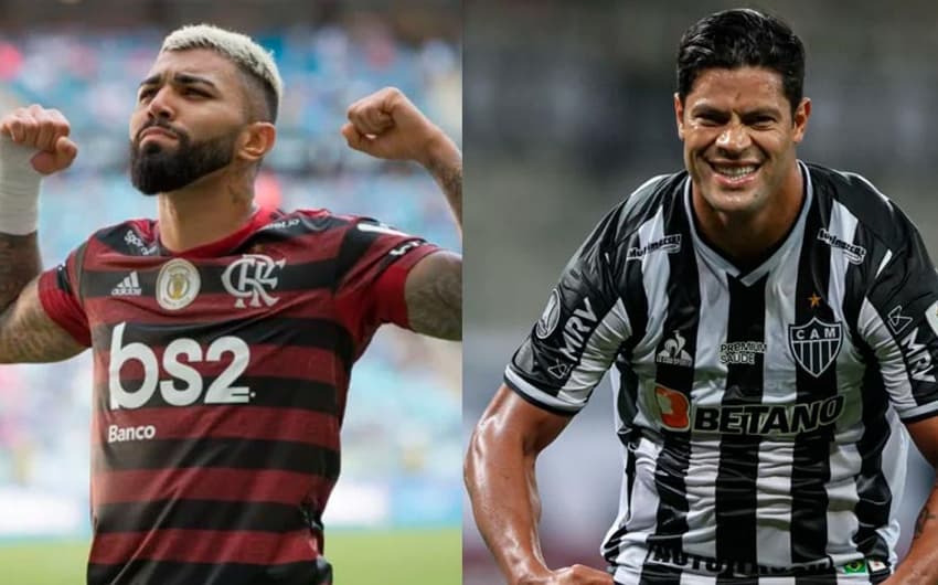 Gabigol, do Flamengo, e Hulk, do Atlético-MG