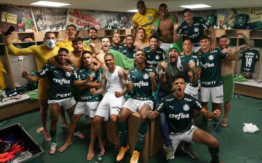 Palmeiras posa para foto em jogo válido pela Libertadores no Allianz Parque. (Foto: Cesar Greco)