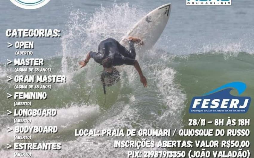 A ASAG, em parceria com a Follow Sports Brasil, apoiado pela Federação de Surf do Estado do Rio de Janeiro (FSERJ) e pela rede de farmácias Cumani, promove o evento Surf Treino ASAG na praia de Grumari