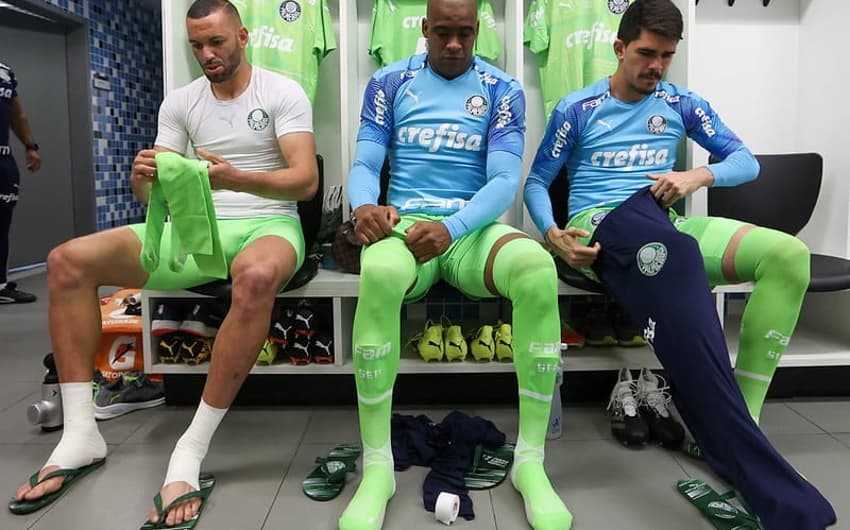 Weverton, Jailson e Vinicius Silvestre - goleiros do Palmeiras
