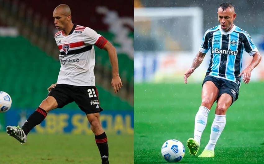 Miranda no São Paulo e Rafinha no Grêmio.