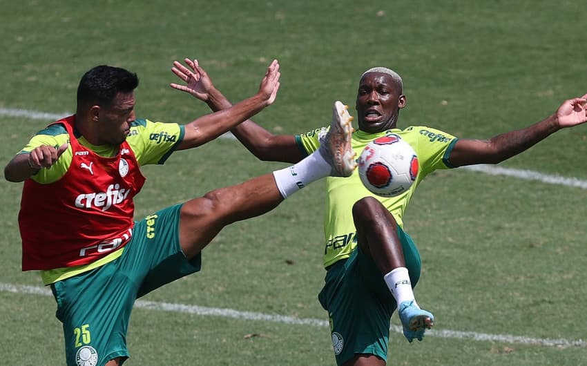 Palmeiras treino - Gabriel Menino e Patrick de Paula