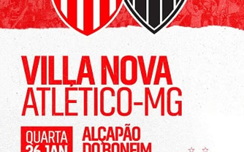 Villa e Galo estreiam no Estadual no dia 26 de janeiro, no Alçapão do Bonfim, em Nova Lima