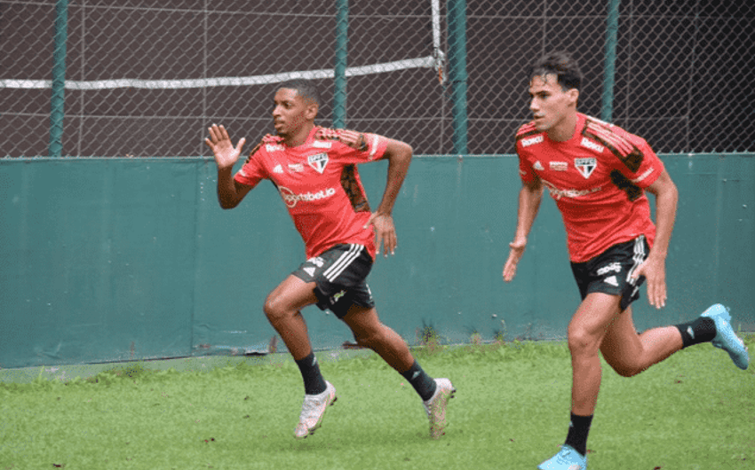 Talles e Igor Gomes - treino do São Paulo