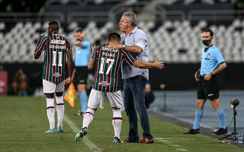 Abel Braga e Willian - Fluminense x Botafogo