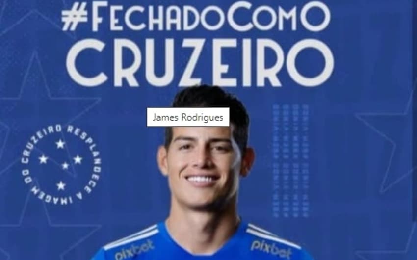 Imagem de James Rodriguez viralizou na internet com a camisa do Cruzeiro