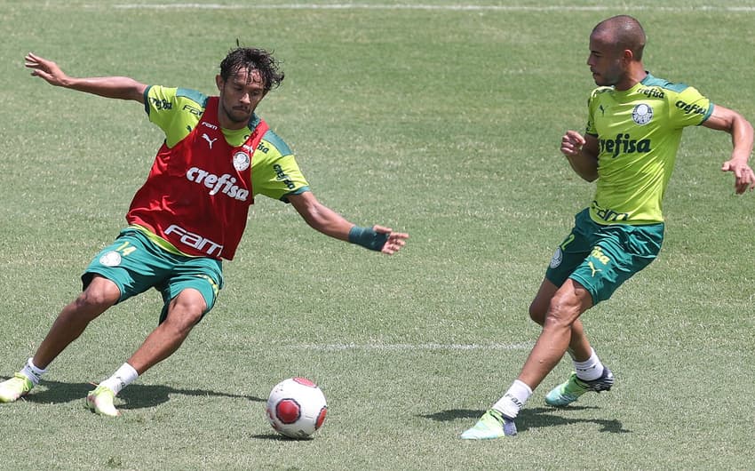 Gustavo Scarpa Mayke treino Palmeiras