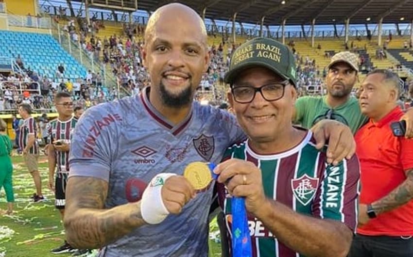 Felipe Melo e pai - Fluminense