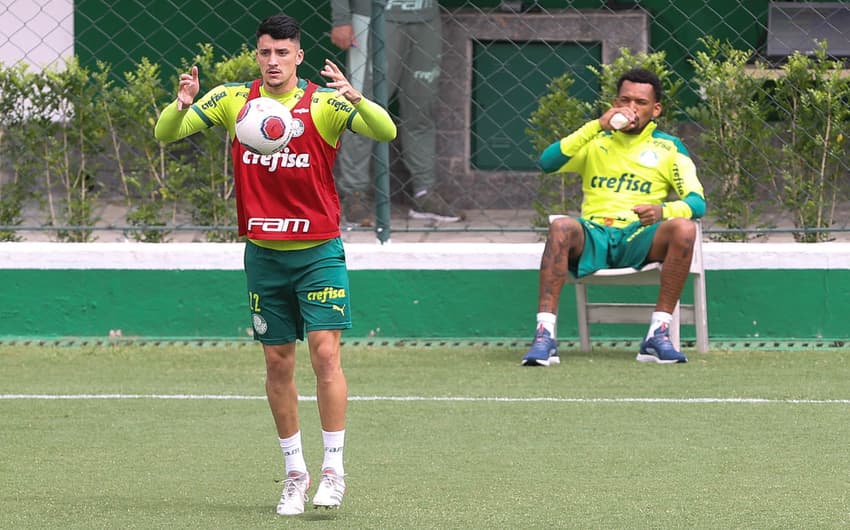 Piquerez e Jailson - treino Palmeiras