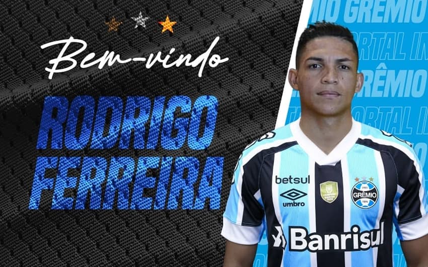 Rodrigo Ferreira anunciado pelo Grêmio
