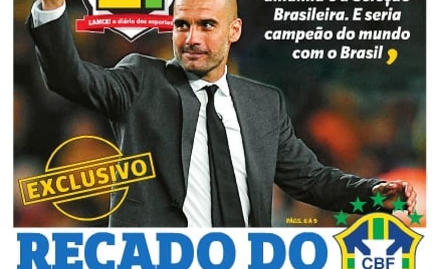 Capa LANCE! - 24/11/2012 - Guardiola na Seleção Brasileira