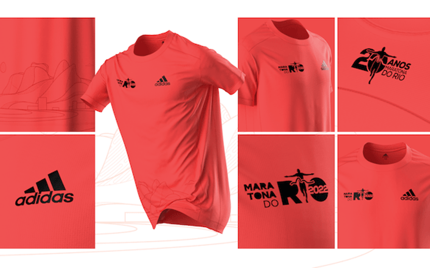 Nova camisa da Maratona do Rio, que marca a estreia da adidas como patrocinadora do evento. (Divulgação)
