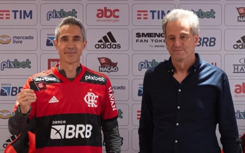 Paulo Sousa e Rodolfo Landim - Flamengo