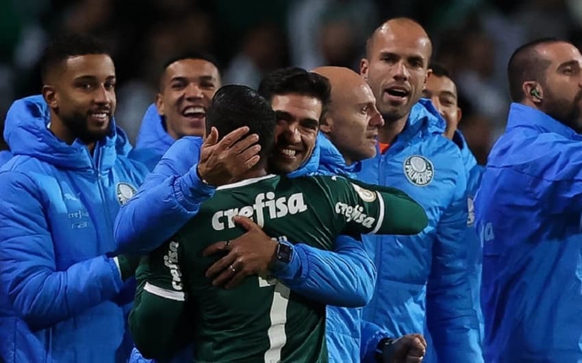 Abel Ferreira e Dudu - Coritiba x Palmeiras