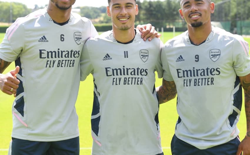 Gabriel Magalhães, Gabriel Jesus e Gabriel Martinelli - Arsenal