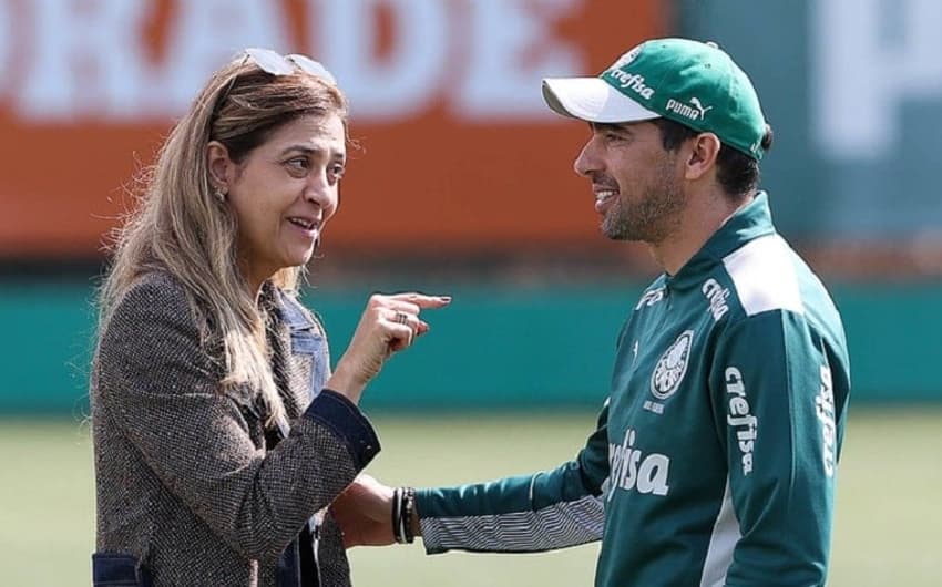Leila Pereira e Abel Ferreira - Treino Palmeiras