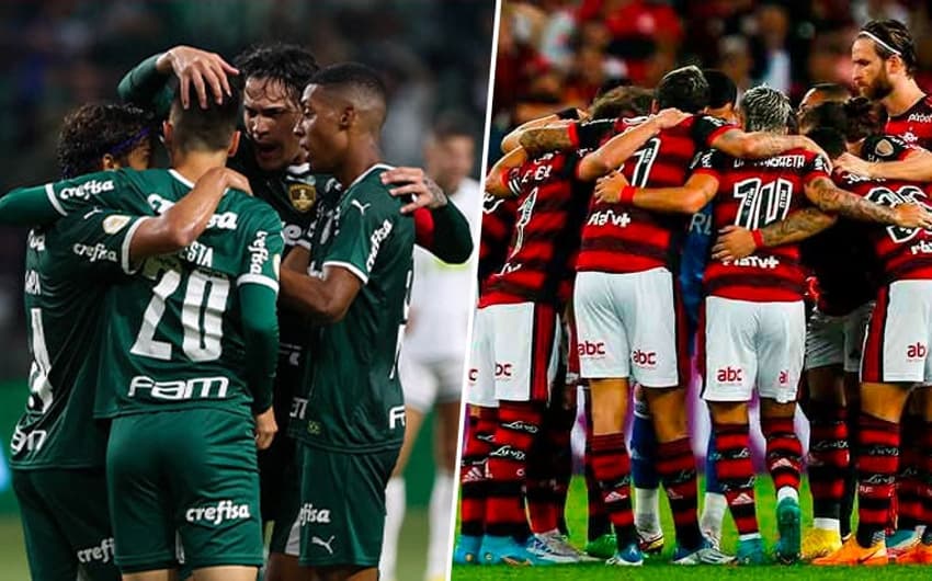 Montagem - Palmeiras x Flamengo