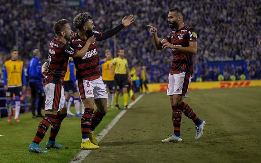 Vélez x Flamengo - Everton Ribeiro, Gabigol e Thiago Maia
