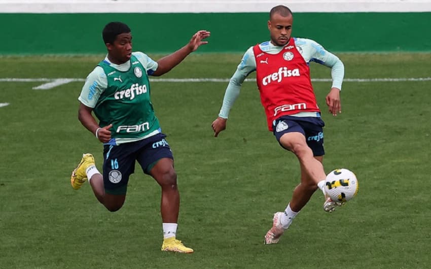 Endrick e Mayke - Treino Palmeiras