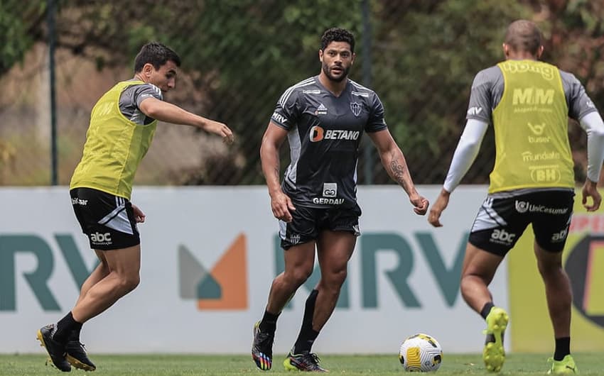 Atlético MG encerrou treinos para encarar o Santos nesta quarta-feira, às 21h30