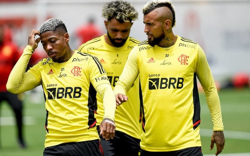 Marinho, Vidal e Gabigol - Flamengo