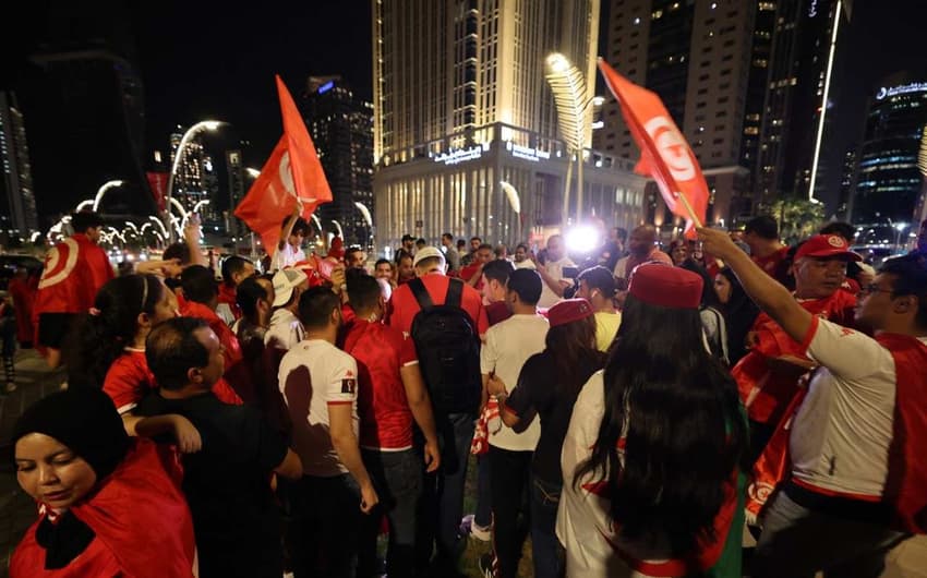 Torcida da Tunísia na Copa do Mundo do Qatar