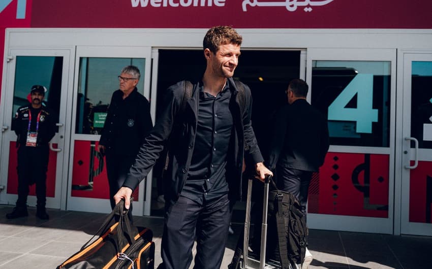 Thomas Müller - desembarque Alemanha Qatar
