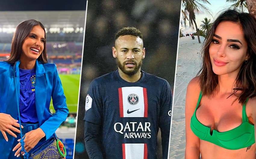 Montagem Neymar, Bruna Biancardi e Jéssica Turini