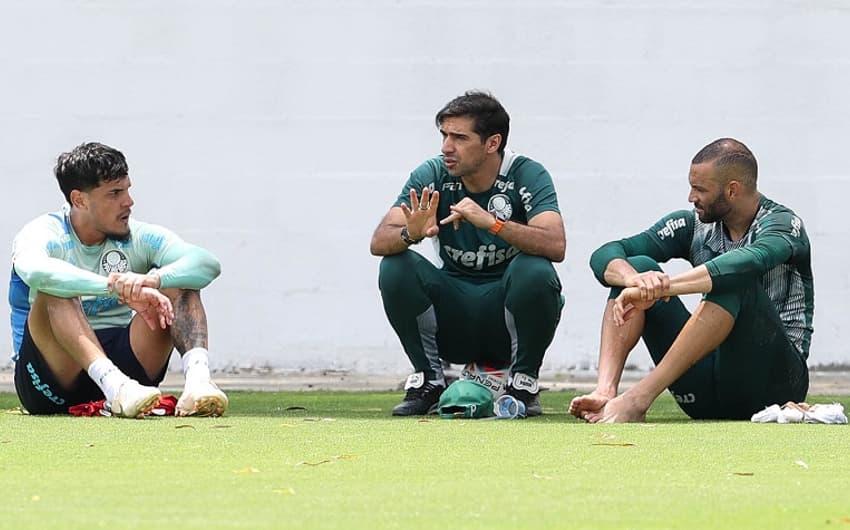 Gómez, Abel e Weverton - Treino Palmeiras
