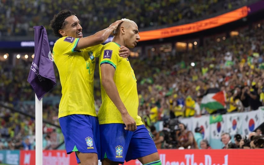 Marquinhos e Richarlison - Brasil x Coreia do Sul - Copa do Mundo 2022 - Oitavas de final - Brasil