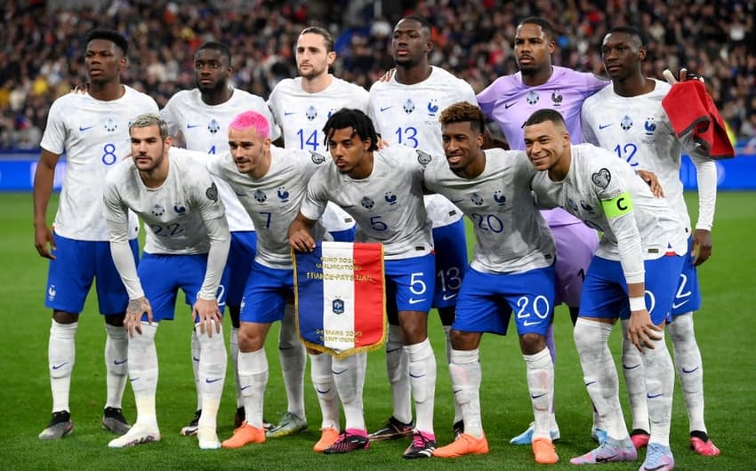 Time da França contra a Holanda