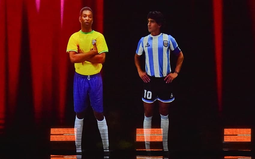 Sorteio Libertadores - Pelé e Maradona